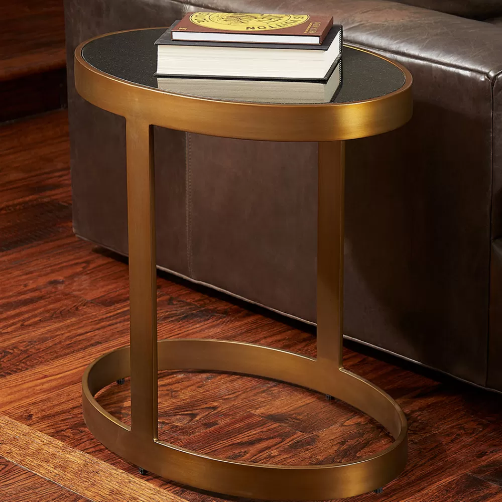 Cheap Ellipse Accent Table Antique Gold Tables