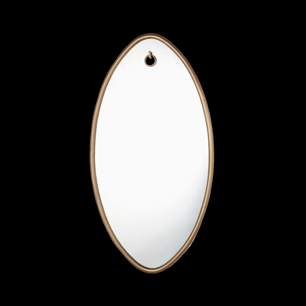 Shop Ellipse Mirror Oval Antique Brass Mirrors