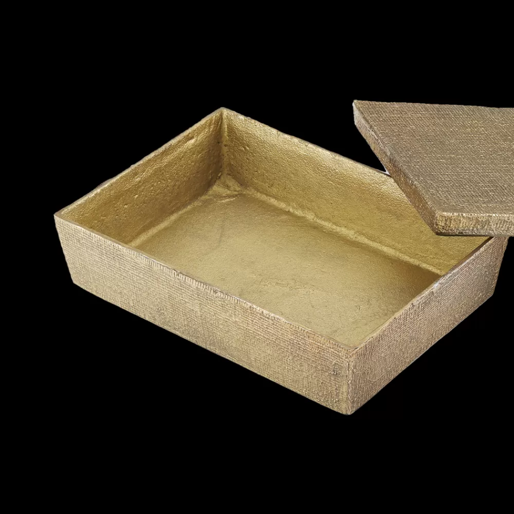 New Hemp Box Large Antique Brass Trays/Boxes