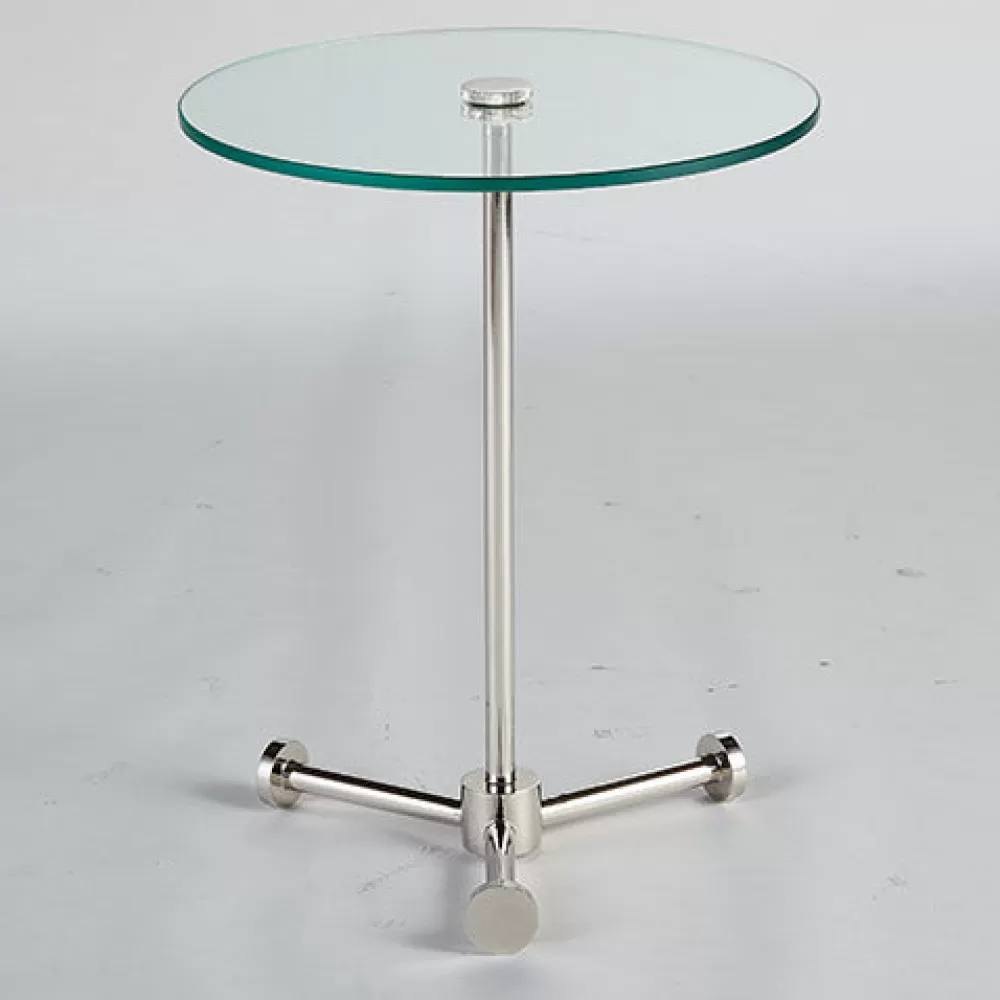 New Lab Accent Table Nickel Tables