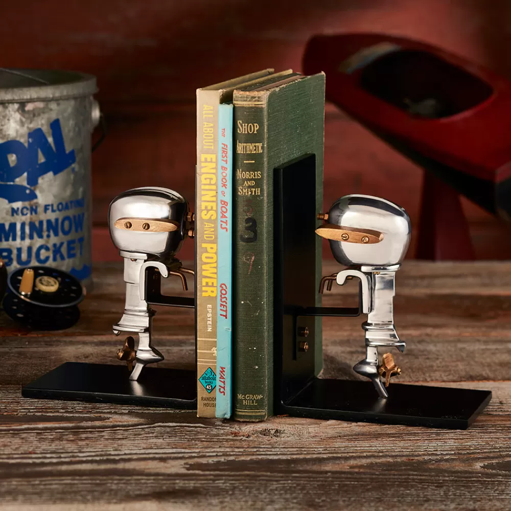 Online Outboard Motor Bookends Aluminum Bookends