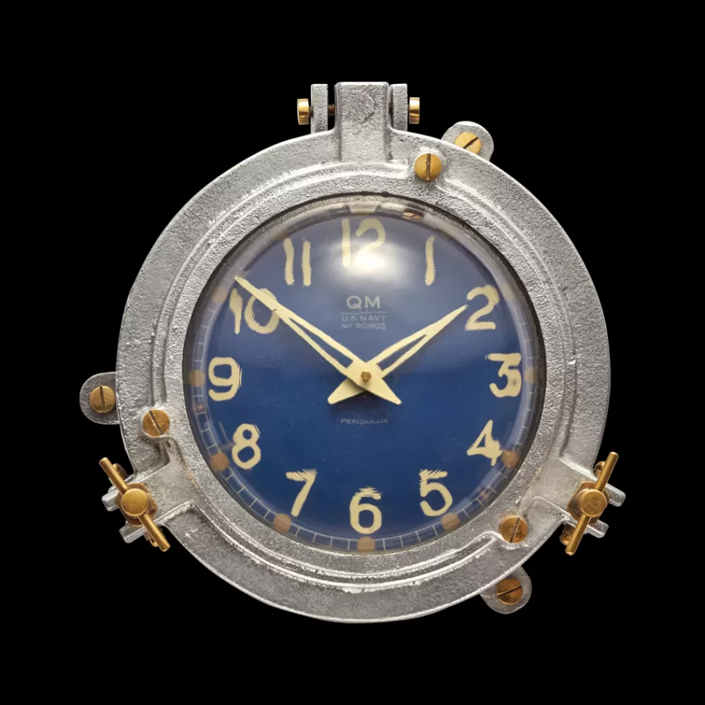 Flash Sale Quartermaster Wall Clock Blue Wall Clocks