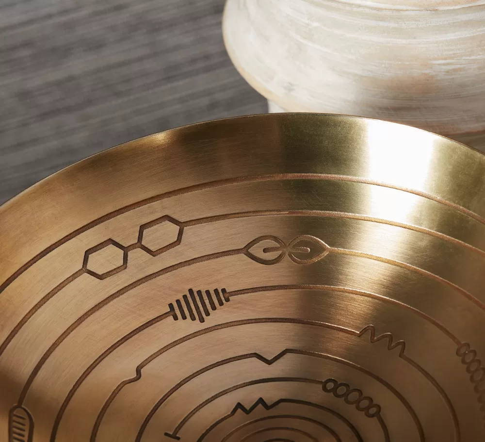 Clearance Radar Center Bowl Brass Decor