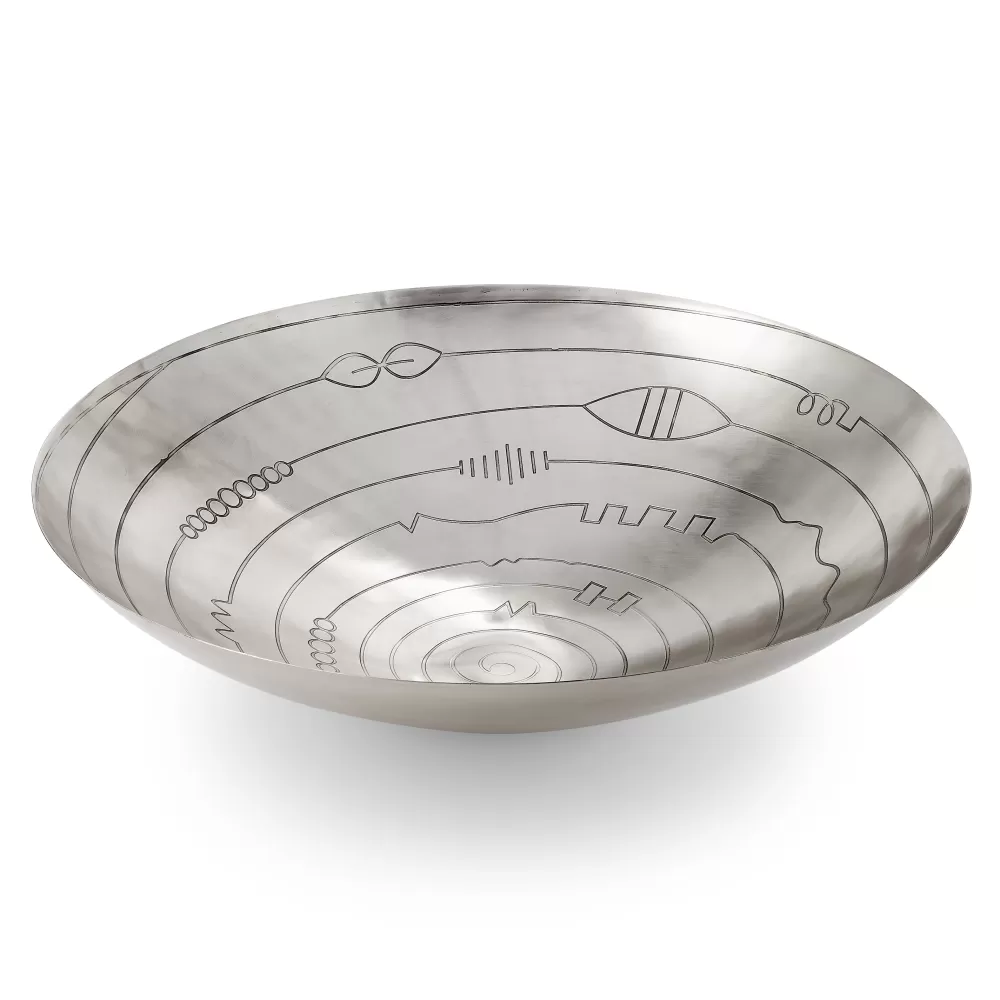 Fashion Radar Center Bowl Nickel Decor