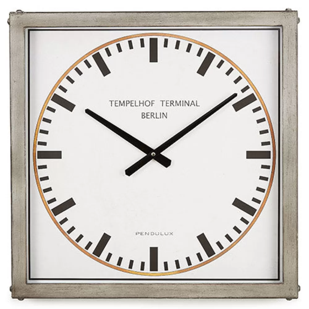 Fashion Tempelhof Terminal Clock Grey Wall Clocks